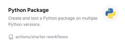Illustrating a starter workflow to create and test Python Package